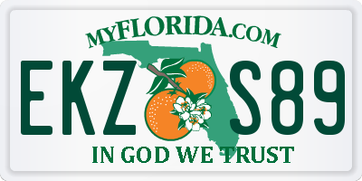 FL license plate EKZS89