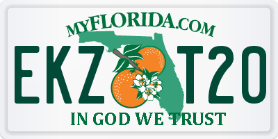 FL license plate EKZT20
