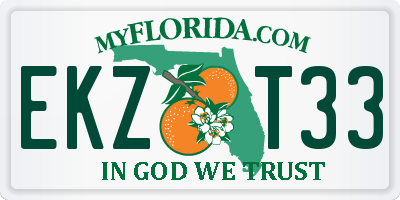 FL license plate EKZT33
