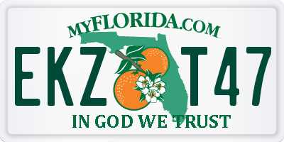 FL license plate EKZT47