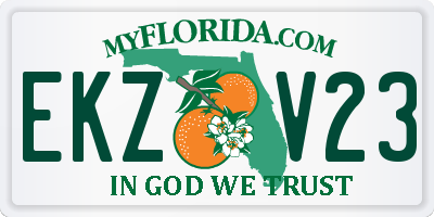 FL license plate EKZV23