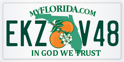 FL license plate EKZV48