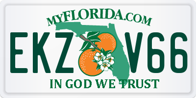 FL license plate EKZV66