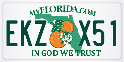 FL license plate EKZX51