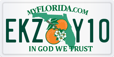 FL license plate EKZY10