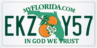 FL license plate EKZY57