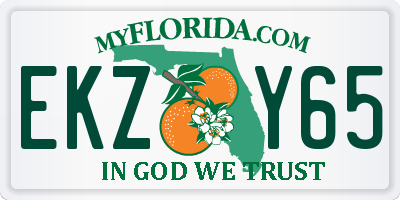 FL license plate EKZY65
