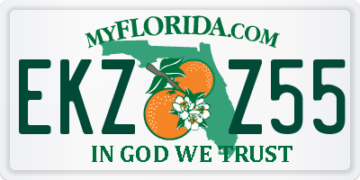 FL license plate EKZZ55
