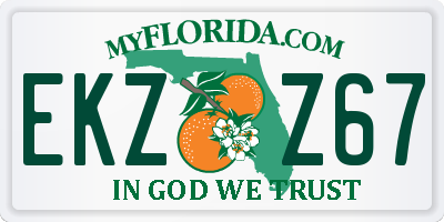 FL license plate EKZZ67