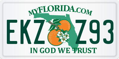 FL license plate EKZZ93