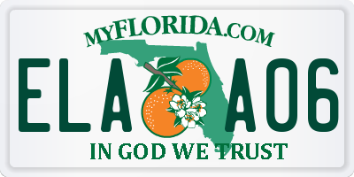 FL license plate ELAA06
