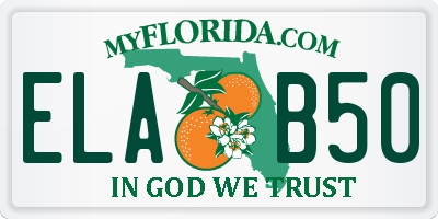 FL license plate ELAB50