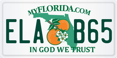 FL license plate ELAB65