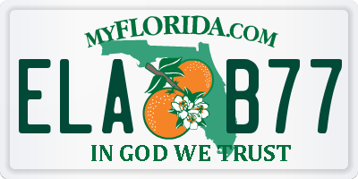 FL license plate ELAB77