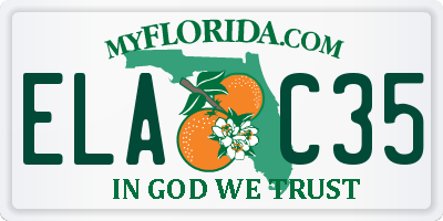 FL license plate ELAC35