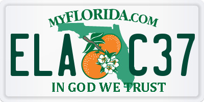 FL license plate ELAC37