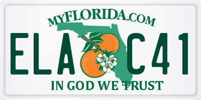 FL license plate ELAC41