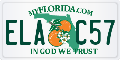 FL license plate ELAC57