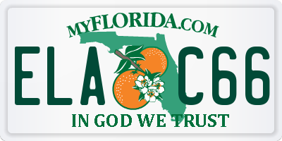 FL license plate ELAC66