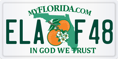 FL license plate ELAF48