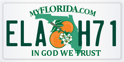 FL license plate ELAH71