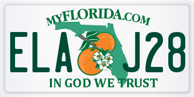 FL license plate ELAJ28