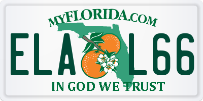 FL license plate ELAL66