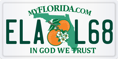 FL license plate ELAL68
