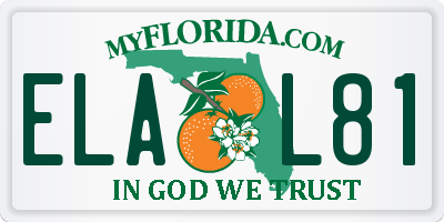 FL license plate ELAL81