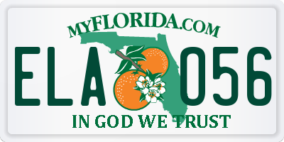 FL license plate ELAO56