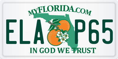 FL license plate ELAP65