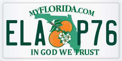 FL license plate ELAP76