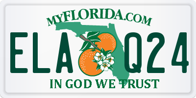 FL license plate ELAQ24