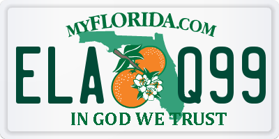 FL license plate ELAQ99