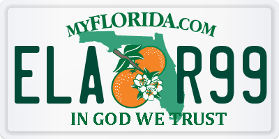 FL license plate ELAR99