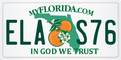 FL license plate ELAS76