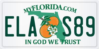 FL license plate ELAS89
