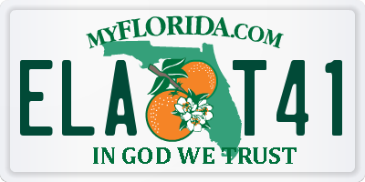 FL license plate ELAT41
