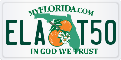 FL license plate ELAT50