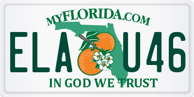 FL license plate ELAU46