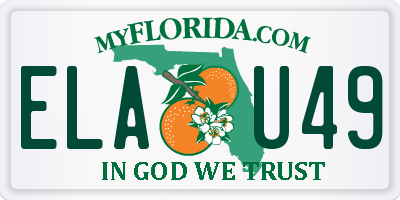 FL license plate ELAU49