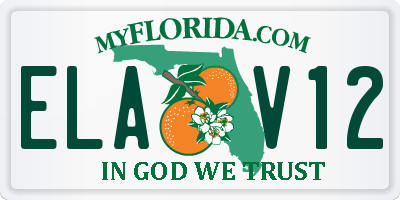 FL license plate ELAV12