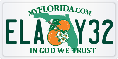 FL license plate ELAY32