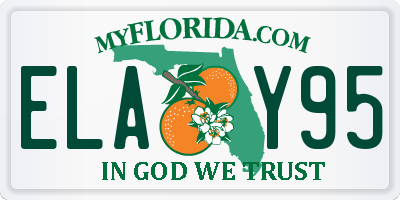 FL license plate ELAY95