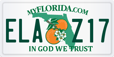 FL license plate ELAZ17