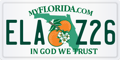 FL license plate ELAZ26