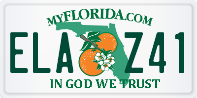 FL license plate ELAZ41
