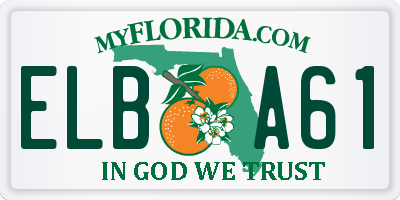 FL license plate ELBA61