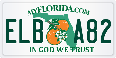FL license plate ELBA82