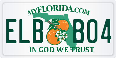 FL license plate ELBB04